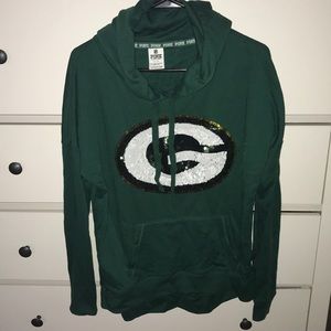 Pink by Victoria secret Green Bay packers sweater